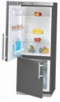 Bomann KG210 inox Fridge refrigerator with freezer drip system, 227.00L