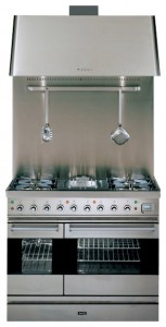 Characteristics, Photo Kitchen Stove ILVE PD-90R-VG Stainless-Steel