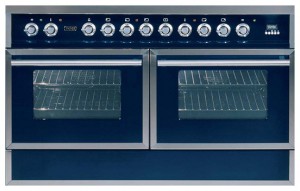 特点, 照片 厨房炉灶 ILVE QDC-120BW-MP Blue