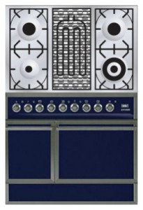 特点, 照片 厨房炉灶 ILVE QDC-90B-MP Blue