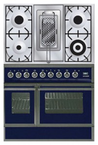 特点, 照片 厨房炉灶 ILVE QDC-90RW-MP Blue