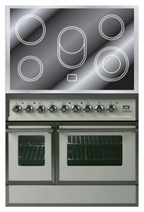 características, Foto Estufa de la cocina ILVE QDCE-90W-MP Antique white