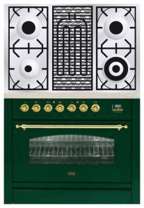 Characteristics, Photo Kitchen Stove ILVE PN-90B-VG Green