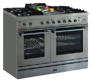 características, Foto Estufa de la cocina ILVE PD-100BL-MP Stainless-Steel