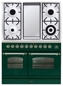 omadused, foto Köök Pliit ILVE PDN-100F-VG Green