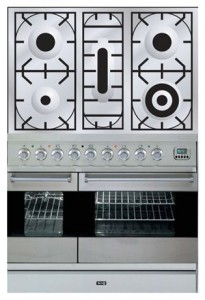 características, Foto Estufa de la cocina ILVE PDF-90-MP Stainless-Steel