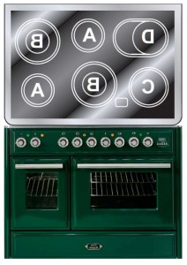 مميزات, صورة فوتوغرافية موقد المطبخ ILVE MTDE-100-E3 Green