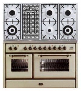 χαρακτηριστικά, φωτογραφία Σόμπα κουζίνα ILVE MS-120BD-E3 Antique white