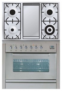 Characteristics, Photo Kitchen Stove ILVE PW-90F-VG Stainless-Steel