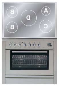características, Foto Estufa de la cocina ILVE PLI-90-MP Stainless-Steel