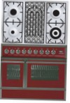 ILVE QDC-90BW-MP Burgundy Kitchen Stove type of oven electric type of hob combined