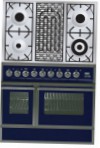 ILVE QDC-90BW-MP Blue Kitchen Stove type of oven electric type of hob combined