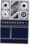 ILVE QDC-90V-MP Blue Kitchen Stove type of oven electric type of hob combined