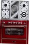 ILVE M-90VD-VG Red Kitchen Stove type of oven gas type of hob combined