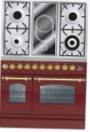 ILVE PDN-90V-MP Red Kitchen Stove type of oven electric type of hob combined