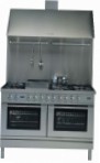 ILVE PDW-120V-VG Stainless-Steel Küchenherd Ofentyp gas Art von Kochfeld kombiniert