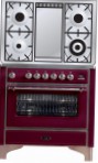 ILVE M-90FD-E3 Red Kitchen Stove type of oven electric type of hob combined
