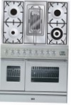 ILVE PDW-90R-MP Stainless-Steel Küchenherd Ofentyp elektrisch Art von Kochfeld gas