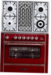 ILVE M-90BD-VG Red Kitchen Stove type of oven gas type of hob gas